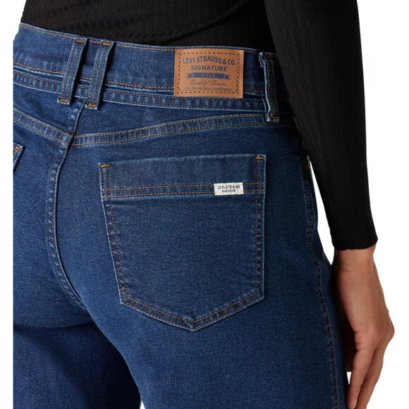 Womens Wide Leg Denim Jeans Cotton Blend Belted Plus Size Casual Fit - Picture 5 of 6